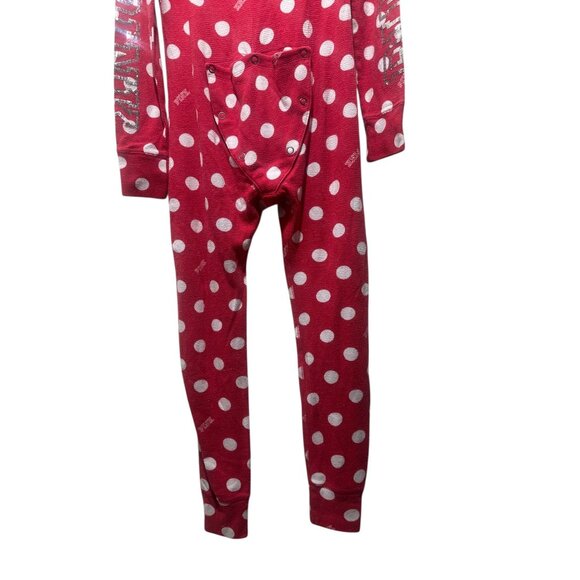 Victoria Secret Y2K 00s Polka Dot One Piece Pajama Medium Thermal Bling Sequins - Picture 9 of 16